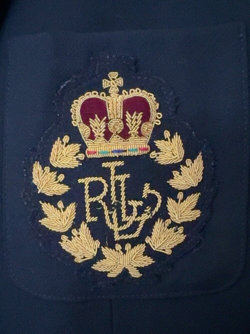 Vintage Lauren Ralph Lauren Crown Crest Wool Navy Blazer Women’s 10 Made in USA - Picture 4 of 11
